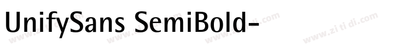 UnifySans SemiBold字体转换
